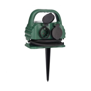 2 Regletas de Exterior 4 Enchufes Schuko con Tapa 2m por 17,91€