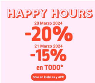 Happy Hours en Kiawi descuento de -20% y -15%