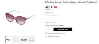 TOUS - Gafas de sol de mujer - fucsia por 35,99€