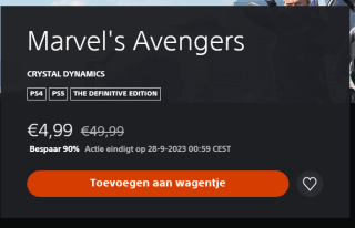 Marvel's Avengers - Definitive Edition voor €4,99 in de Playstation Store