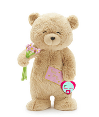 Oso marrón de peluche con flores 55 cm El Corte Inglés por solo 7€