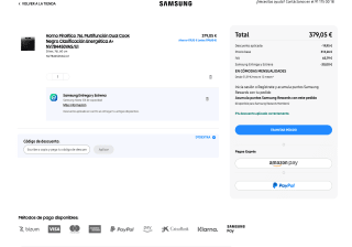 Horno Samsung Pirolítico 76L Multifunción Dual Cook Negro Clasificación Energética A+ NV7B4450VAS/U1 por 379,05€