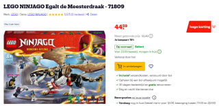 Lego City Egalt de Meesterdraak (71809) voor €44,59 bij Bol.com