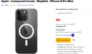 Apple - transparant hoesje - MagSafe - iPhone 14 Pro Max voor €25 bij Bol