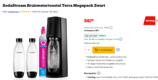 SodaStream Terra Value Pack x3 inclusief 2 flessen - Bruiswatertoestel voor €56,99 bij Bol