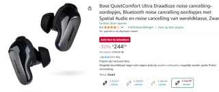 Bose QuietComfort Ultra Headset Draadloos In-ear voor €244,99 bij Amazon