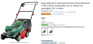 Bosch UniversalVerticut 1100 Verticuteermachine voor €99 bij Amazon