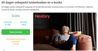 60 dagen onbeperkt luisterboeken en e-books bij Nextory via Social Deal