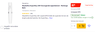 Tot 60% korting op Maybelline bij Bol.com