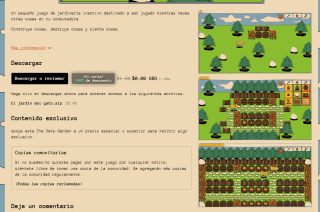 Descarga gratis desde itch el juiego el jardín de los gatos
