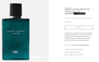 Zara Bogoss Vibrant Leather Winter 100ml Eau de parfum hombre por 12,99€