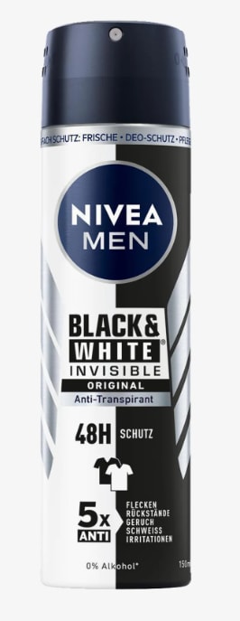 Nivea Men Invisible Black & White Fresh Deospray voor €1,95 bij de Action