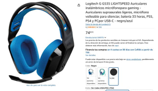 Logitech G G535 LIGHTSPEED Auriculares inalámbricos micrófonopara gaming por 74,90€