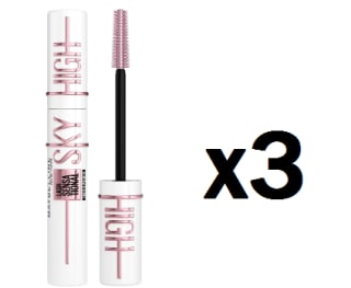 3 Maybelline New York, Primer de Pestañas Lash Sensational Sky High Primer con Color Negro, con Ceramida y Pro-Vitamina B5, Para unas Pestañas con Longitud sin Límites y Más Cuidadas por 13.71€