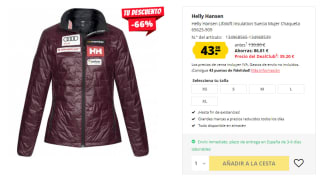 Chaqueta para Mujer Helly Hansen Lifaloft Insulation por 43.99€