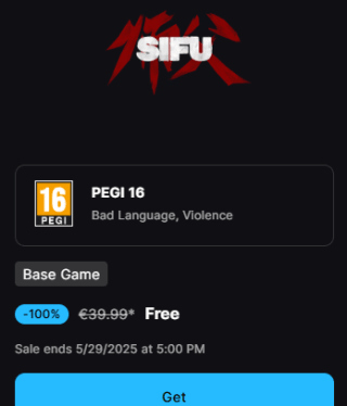 Sifu gratis via Epic Games