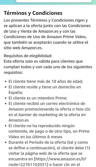 5€ por ver una película de Prime Video.