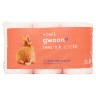1+1 gratis op g'woon 4 Laags Toiletpapier 6 Rollen bij Poiesz