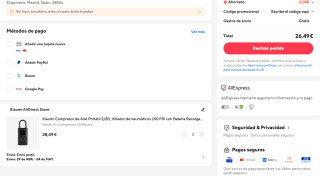 Xiaomi Compresor de Aire Portátil 2 por solo 26,49€