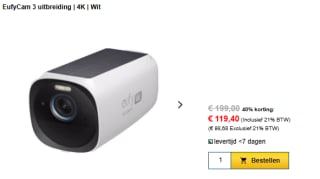 Eufycam 3 (4K+Solar) - Uitbreiding voor €119 bij 123Led