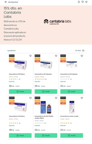 -15% de Descuento Cantabria Labs.