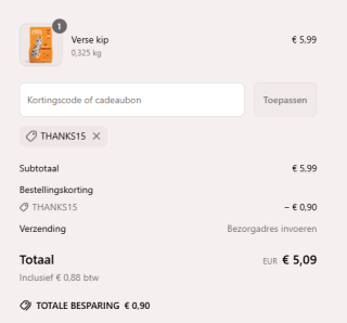15% korting op je bestelling bij Edgar & Cooper