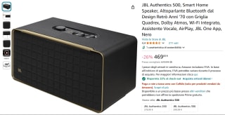 JBL Authentics 500 Smart Home Speaker voor €365,82 bij Amazon Italië