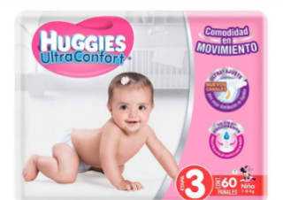 Pañales Huggies Ultraconfort etapa 3 por $256 en Chedraui