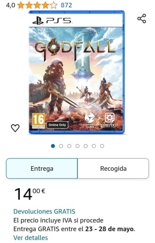 God Fall PlayStation 5 por 14€.