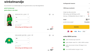 15% kassakorting op bijna alles bij HEMA