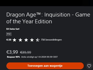 Dragon Age™: Inquisition - Game of the Year Edition voor €3,99 in de Playstation Store