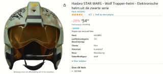 Hasbro STAR WARS - Wolf Trapper-helm voor €54 bij Amazon