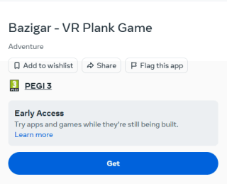 Bazigar - VR Plank Game gratis via Meta Quest