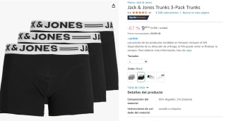 Pack 3 Jack & Jones Trunks boxers por 9,88€