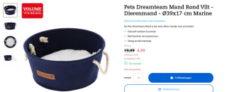 Pets Dreamteam Mand Rond Vilt - Dierenmand - Ø39x17 cm voor €4,99 bij Petsplace