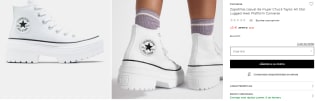 Converse Chuck Taylor All Star White Plataforma por 45€