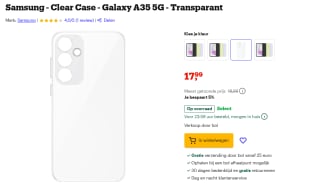 Samsung - Clear Case - Galaxy A35 5G - Transparant voor €17,99 bij Bol