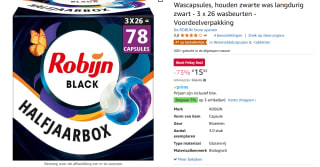 Robijn Classics Black Velvet 3-in-1 Wascapsules - 3 x 26 wasbeurten - Voordeelverpakking voor €15,92 bij Amazon