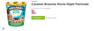 Caramel Brownie Movie Night Fairtrade + gratis Pathé Thuis voor €4,49 bij de Plus