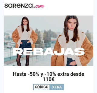 Hasta 50% dto en rebajas y 10% dto extra por compras *110€