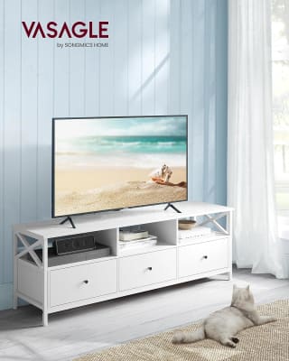 VASAGLE TV-kast, lage kast voor tv's tot 65 inch voor €120,69 bij Amazon