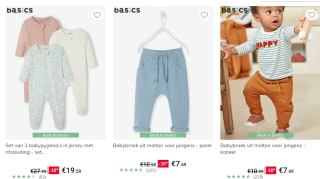 30% korting op geselecteerde basics baby/kinderkleding bij Vertbaudet