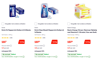 Tot 40% korting op voordeelverpakkingen snacks, tussendoortjes en snoepgoed bij Bol