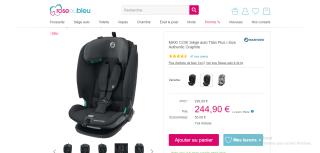 Siège auto Titan Plus i-Size Authentic Graphite MAXI COSI à 244,90€