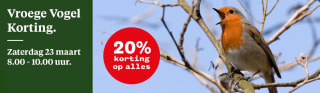 Welkoop vroege vogel actie met 20% korting op alles