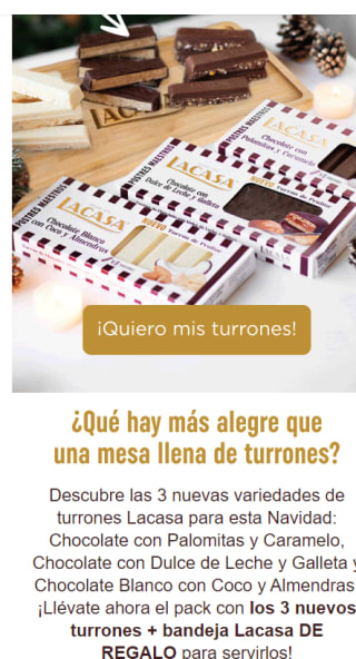 Bandeja de rwegalo por la compra de 3 packs de turrones