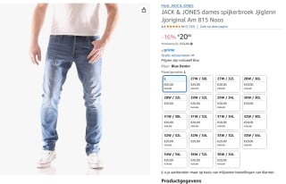 JACK & JONES Glenn Original loose fit heren jeans voor €20 bij Amazon