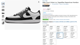 Nike Court Vision Lo, Zapatillas Deportivas Hombre por 55,95€