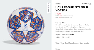 adidas UCL League-voetbal voor €17,50 bij Adidas