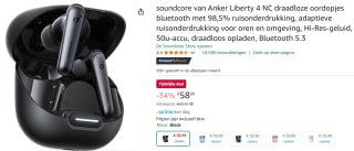 Soundcore van Anker Liberty 4 NC voor €58,99 bij Amazon